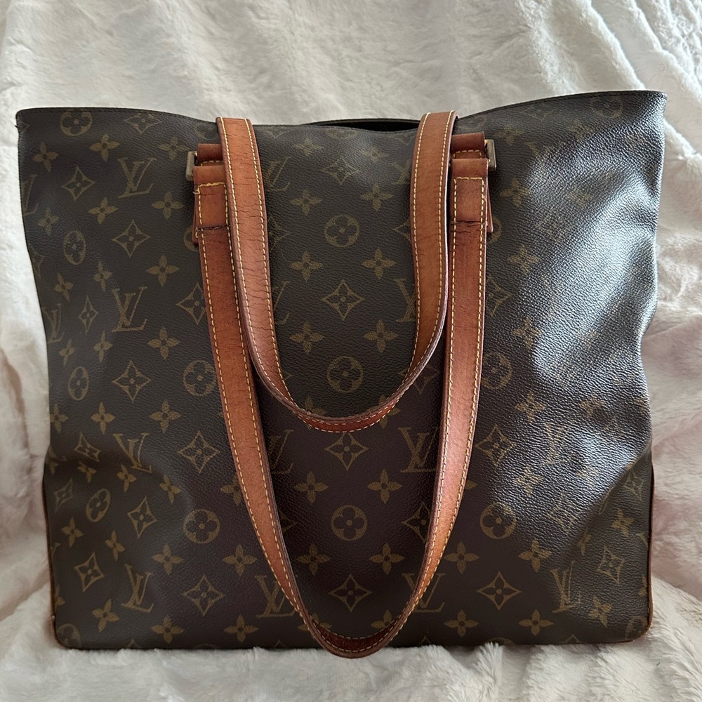 Louis Vuitton Brown Monogram Cabas Mezzo Tote Bag GUC